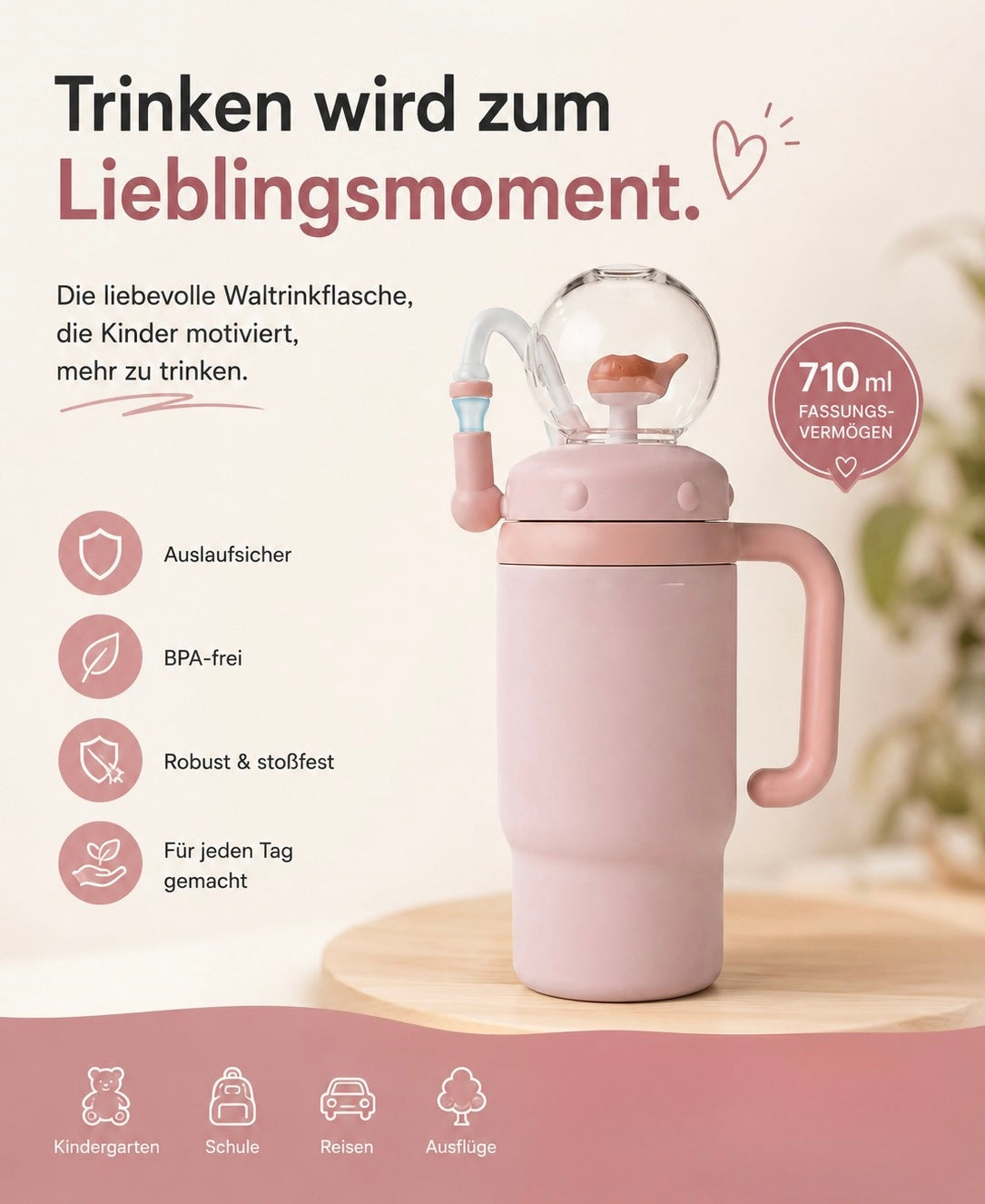 SPLASHY - Die Waltrinkflasche