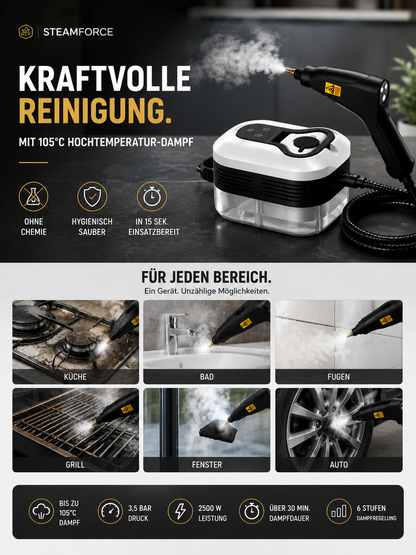 SteamForce - Der kompakte Hochtemperatur-Dampfreiniger